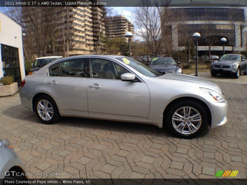 Liquid Platinum / Stone 2011 Infiniti G 37 x AWD Sedan