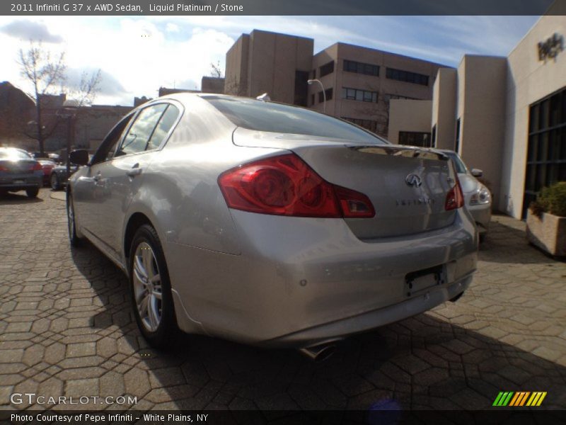 Liquid Platinum / Stone 2011 Infiniti G 37 x AWD Sedan