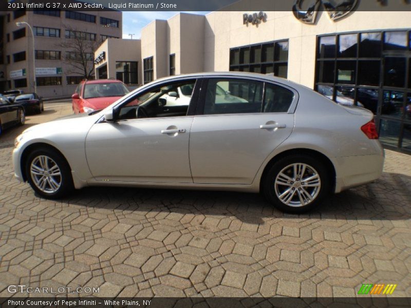 Liquid Platinum / Stone 2011 Infiniti G 37 x AWD Sedan