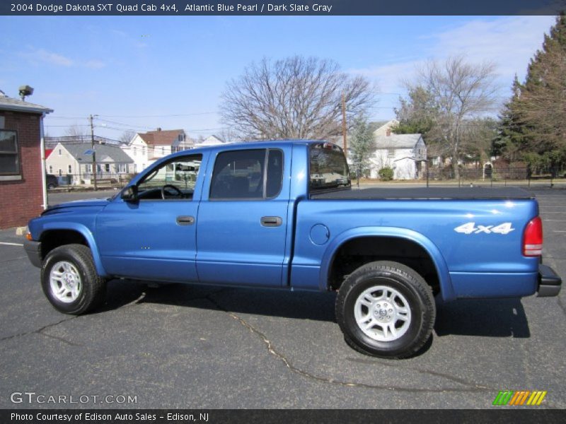 Atlantic Blue Pearl / Dark Slate Gray 2004 Dodge Dakota SXT Quad Cab 4x4
