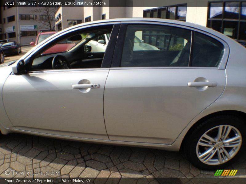 Liquid Platinum / Stone 2011 Infiniti G 37 x AWD Sedan