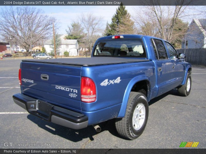 Atlantic Blue Pearl / Dark Slate Gray 2004 Dodge Dakota SXT Quad Cab 4x4