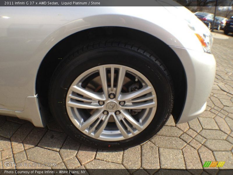 Liquid Platinum / Stone 2011 Infiniti G 37 x AWD Sedan