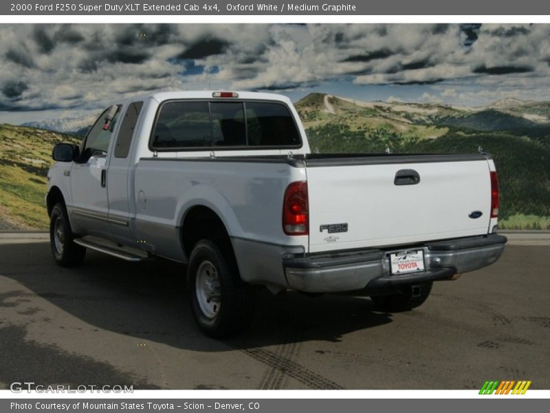Oxford White / Medium Graphite 2000 Ford F250 Super Duty XLT Extended Cab 4x4