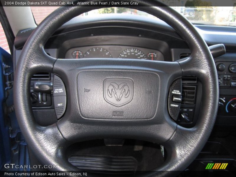 Atlantic Blue Pearl / Dark Slate Gray 2004 Dodge Dakota SXT Quad Cab 4x4