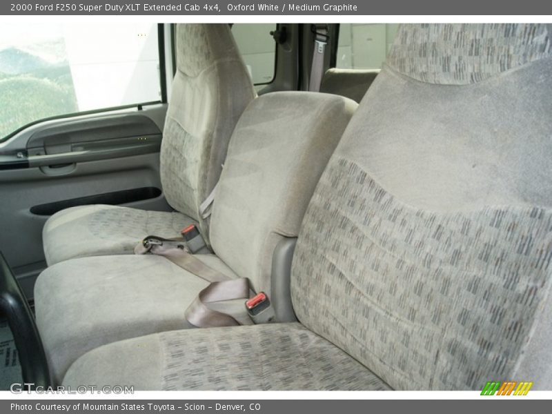 Oxford White / Medium Graphite 2000 Ford F250 Super Duty XLT Extended Cab 4x4
