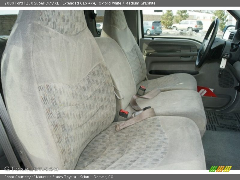 Oxford White / Medium Graphite 2000 Ford F250 Super Duty XLT Extended Cab 4x4