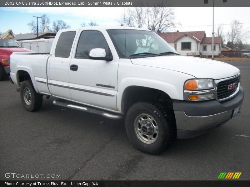 Summit White / Graphite 2002 GMC Sierra 2500HD SL Extended Cab