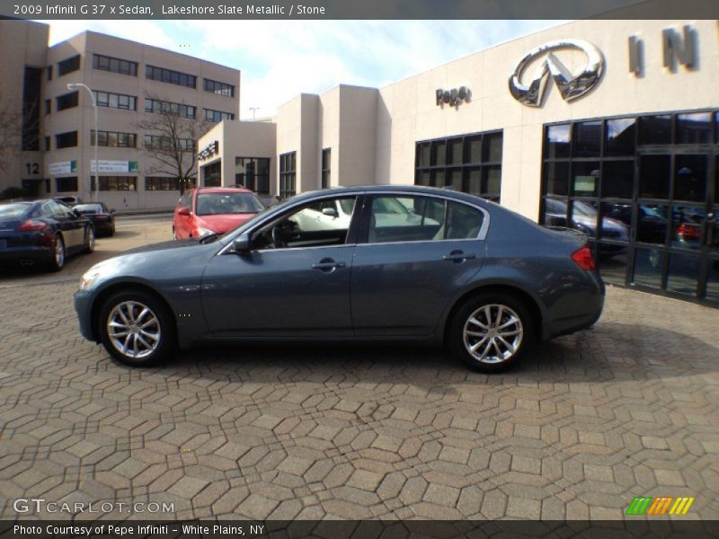 Lakeshore Slate Metallic / Stone 2009 Infiniti G 37 x Sedan