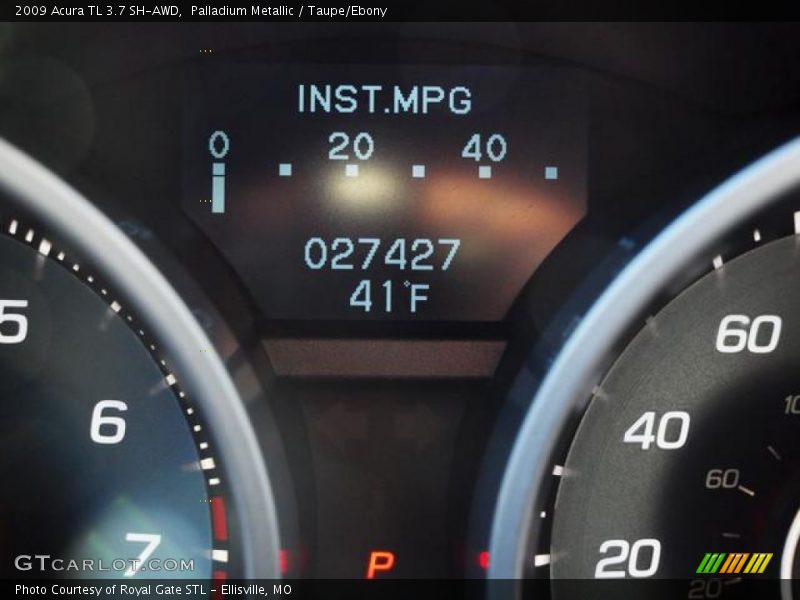 Palladium Metallic / Taupe/Ebony 2009 Acura TL 3.7 SH-AWD