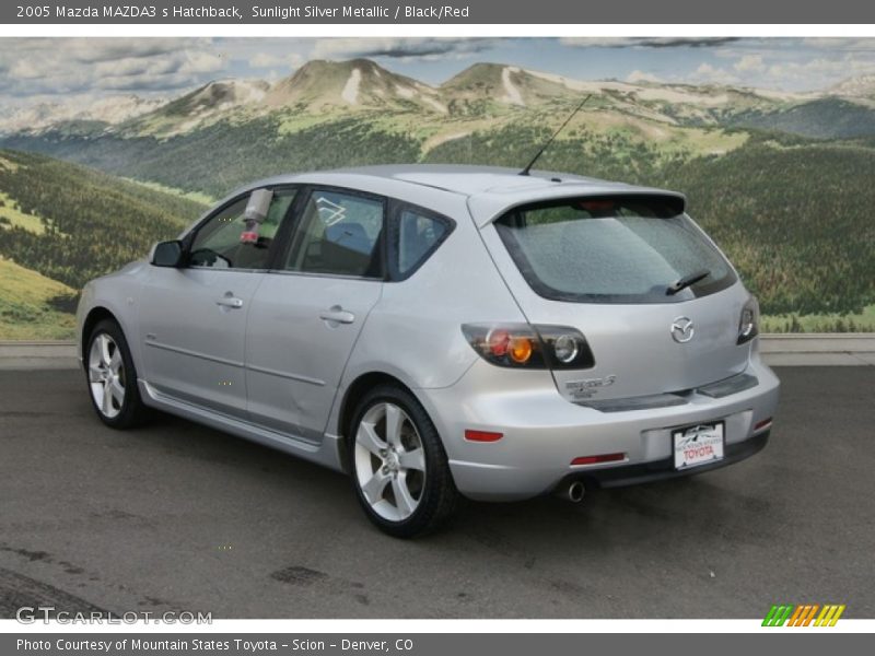 Sunlight Silver Metallic / Black/Red 2005 Mazda MAZDA3 s Hatchback