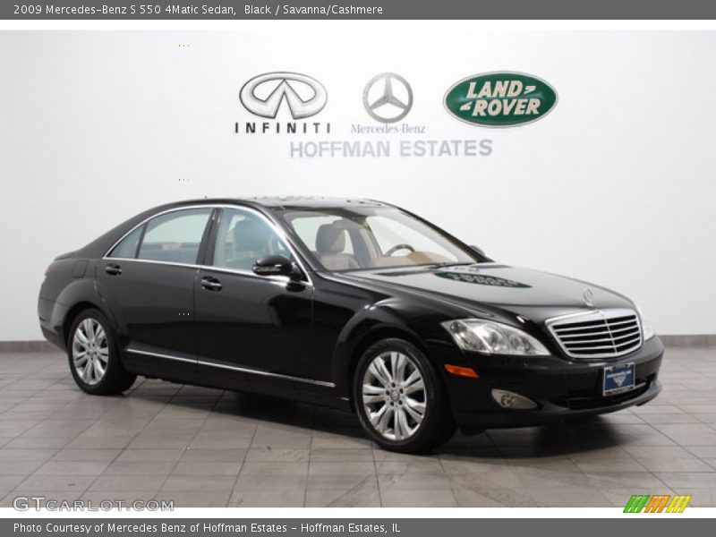 Black / Savanna/Cashmere 2009 Mercedes-Benz S 550 4Matic Sedan