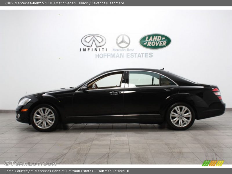 Black / Savanna/Cashmere 2009 Mercedes-Benz S 550 4Matic Sedan
