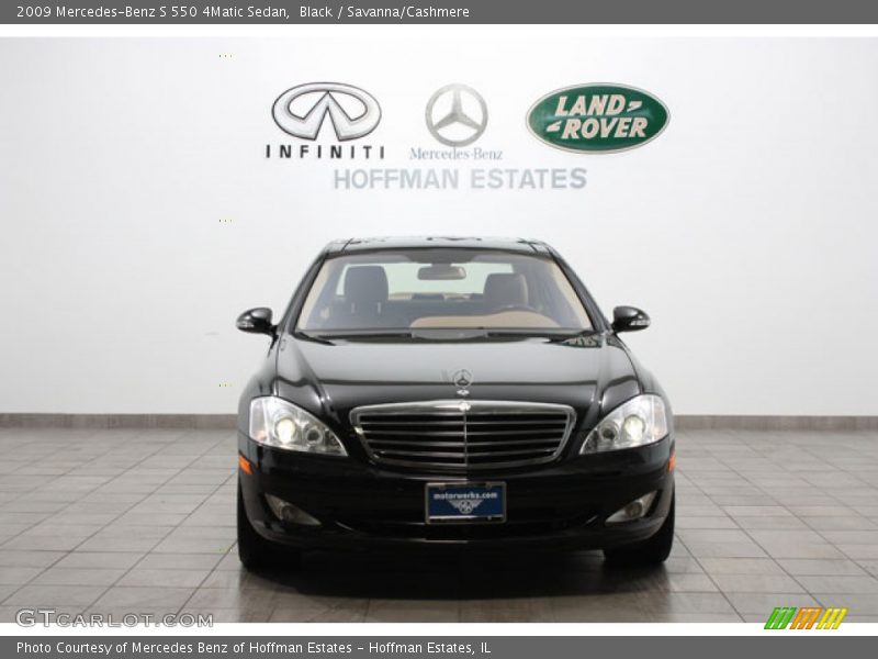Black / Savanna/Cashmere 2009 Mercedes-Benz S 550 4Matic Sedan
