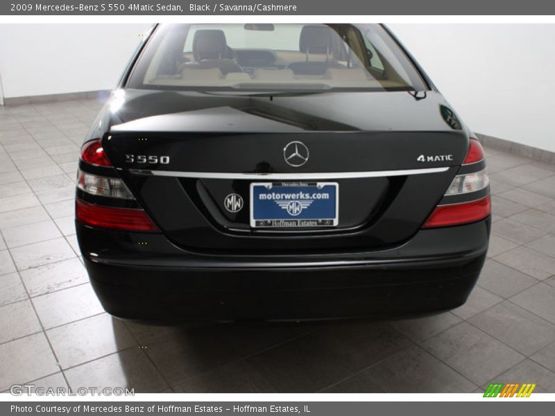 Black / Savanna/Cashmere 2009 Mercedes-Benz S 550 4Matic Sedan