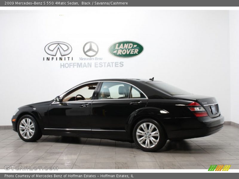 Black / Savanna/Cashmere 2009 Mercedes-Benz S 550 4Matic Sedan