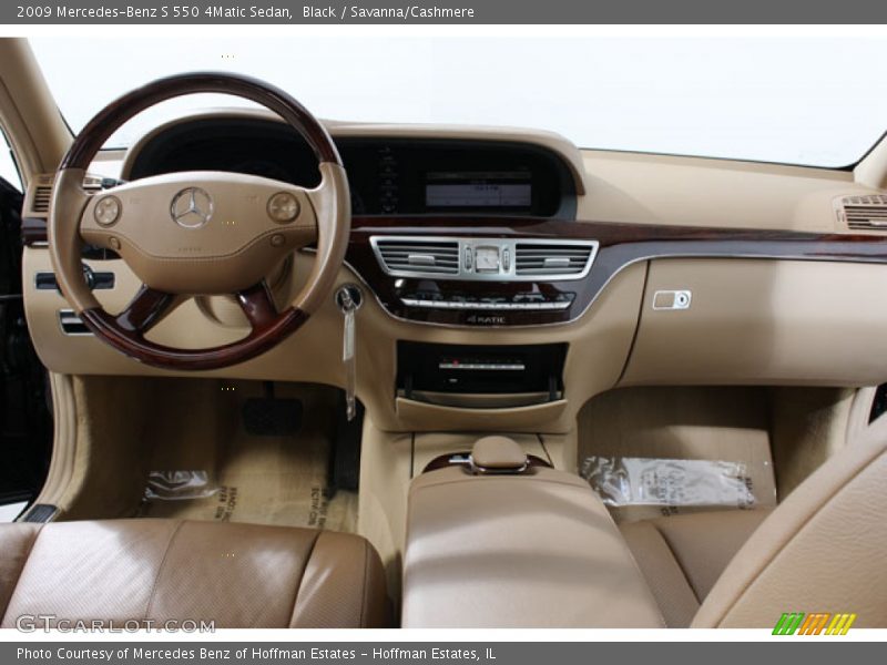 Black / Savanna/Cashmere 2009 Mercedes-Benz S 550 4Matic Sedan