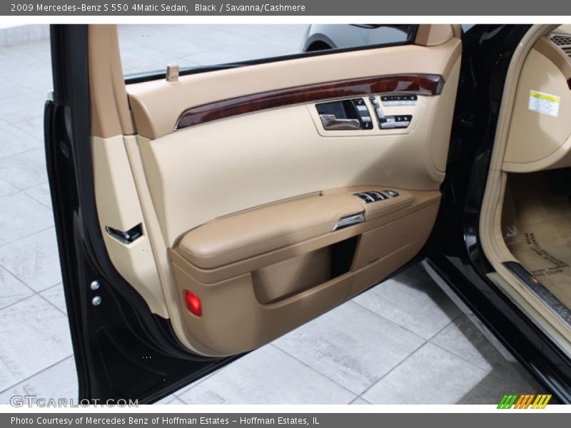 Black / Savanna/Cashmere 2009 Mercedes-Benz S 550 4Matic Sedan