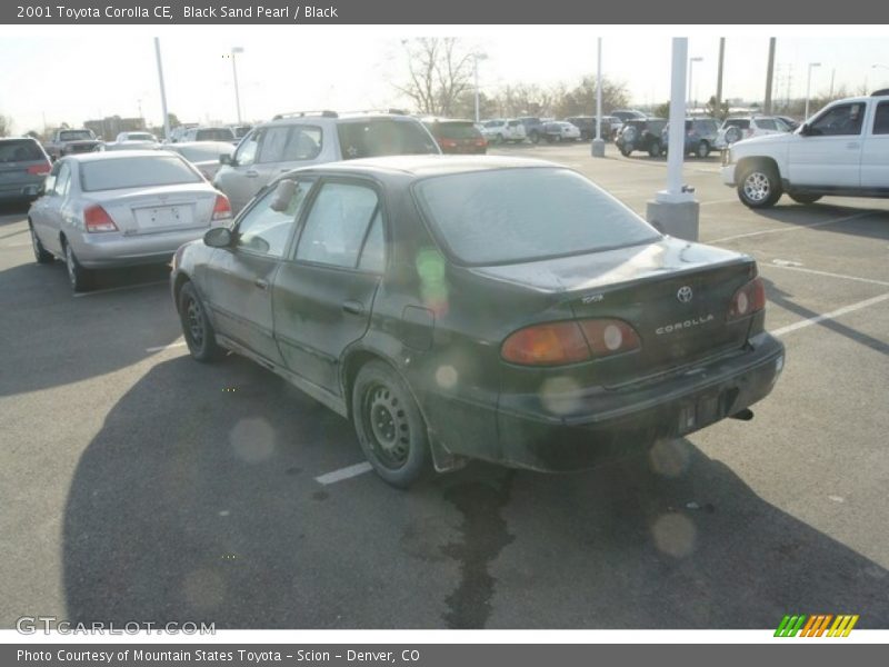Black Sand Pearl / Black 2001 Toyota Corolla CE