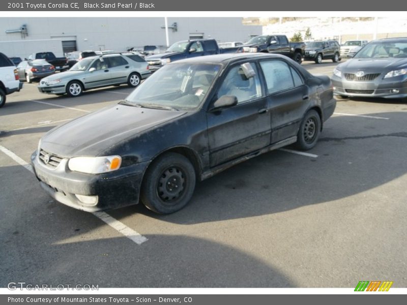 Black Sand Pearl / Black 2001 Toyota Corolla CE