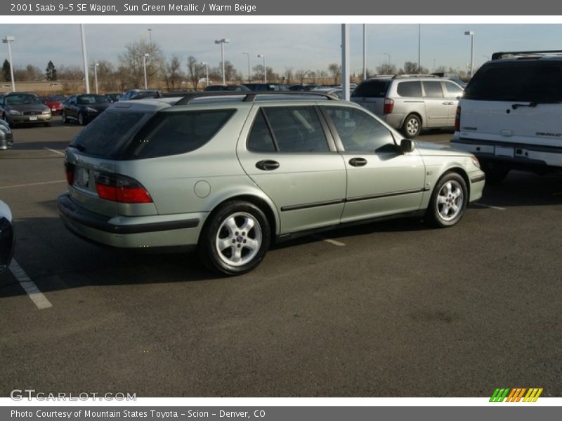 Sun Green Metallic / Warm Beige 2001 Saab 9-5 SE Wagon
