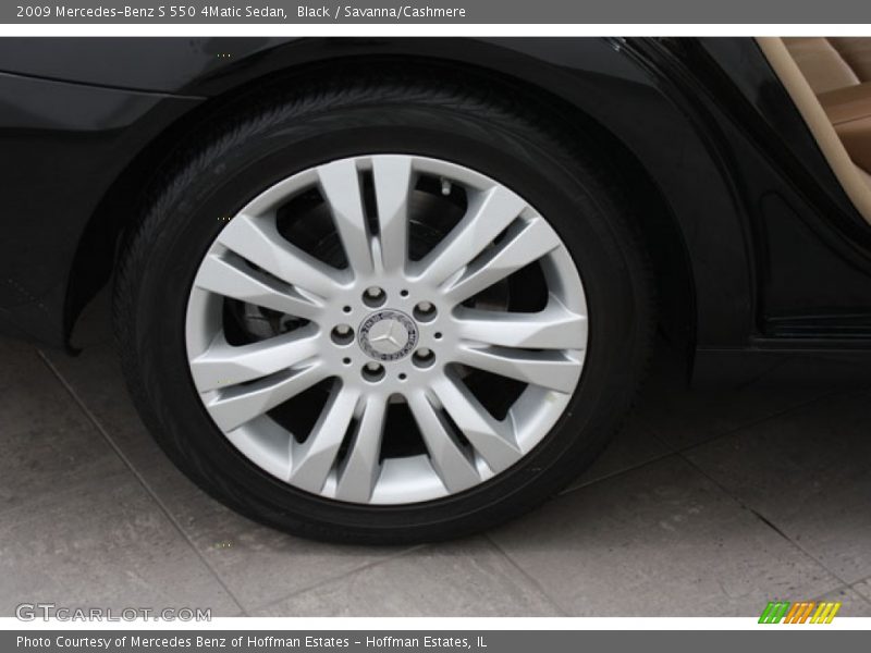 Black / Savanna/Cashmere 2009 Mercedes-Benz S 550 4Matic Sedan
