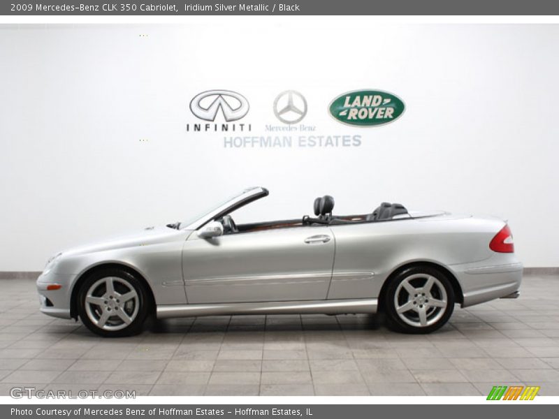 Iridium Silver Metallic / Black 2009 Mercedes-Benz CLK 350 Cabriolet