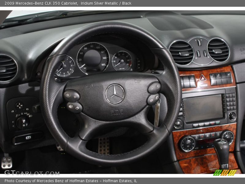 Iridium Silver Metallic / Black 2009 Mercedes-Benz CLK 350 Cabriolet