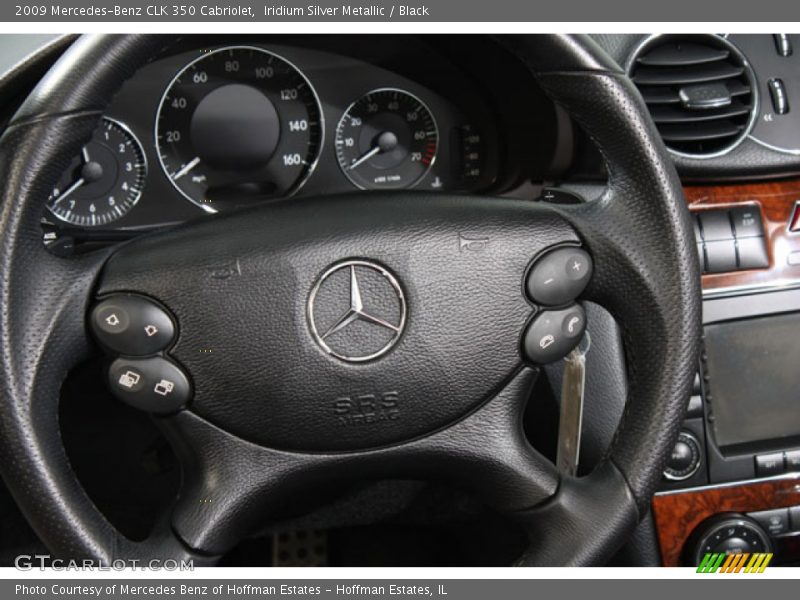 Iridium Silver Metallic / Black 2009 Mercedes-Benz CLK 350 Cabriolet