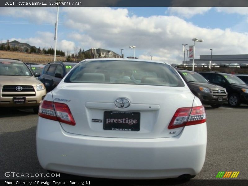 Super White / Ash 2011 Toyota Camry LE