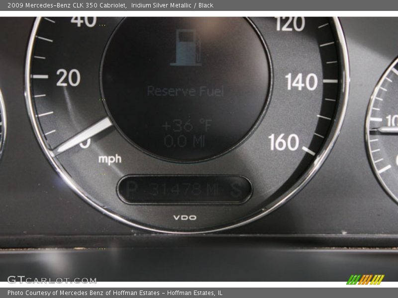 Iridium Silver Metallic / Black 2009 Mercedes-Benz CLK 350 Cabriolet
