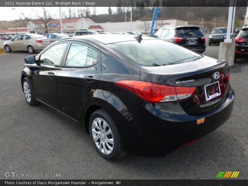 Midnight Black / Beige 2012 Hyundai Elantra GLS
