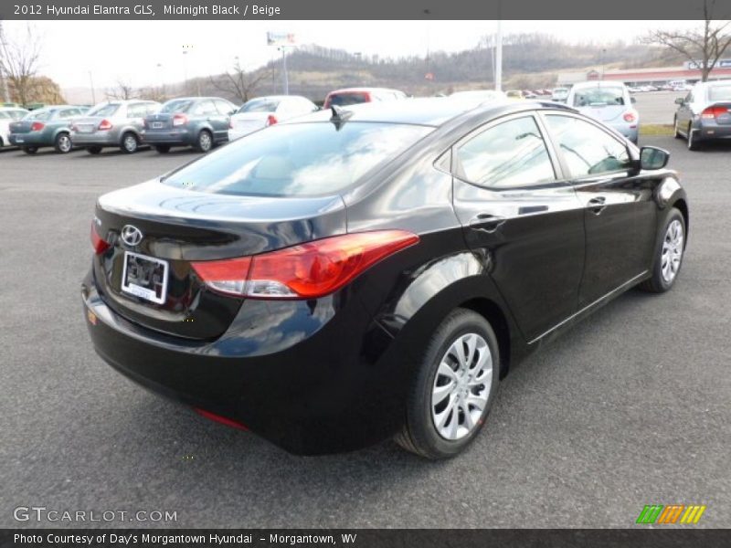Midnight Black / Beige 2012 Hyundai Elantra GLS