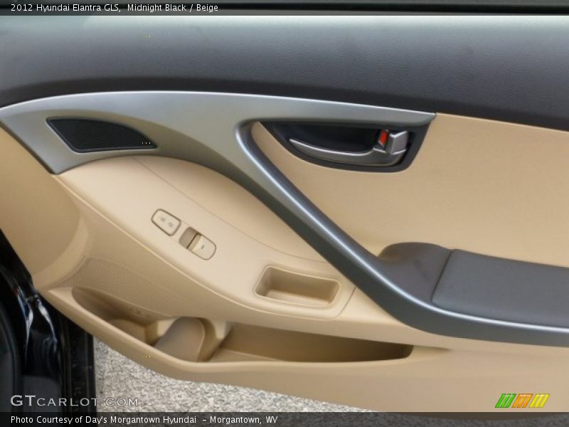 Midnight Black / Beige 2012 Hyundai Elantra GLS