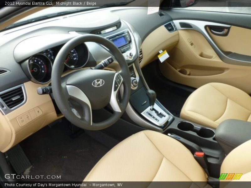 Beige Interior - 2012 Elantra GLS 