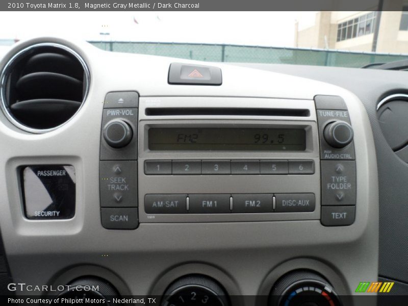 Magnetic Gray Metallic / Dark Charcoal 2010 Toyota Matrix 1.8