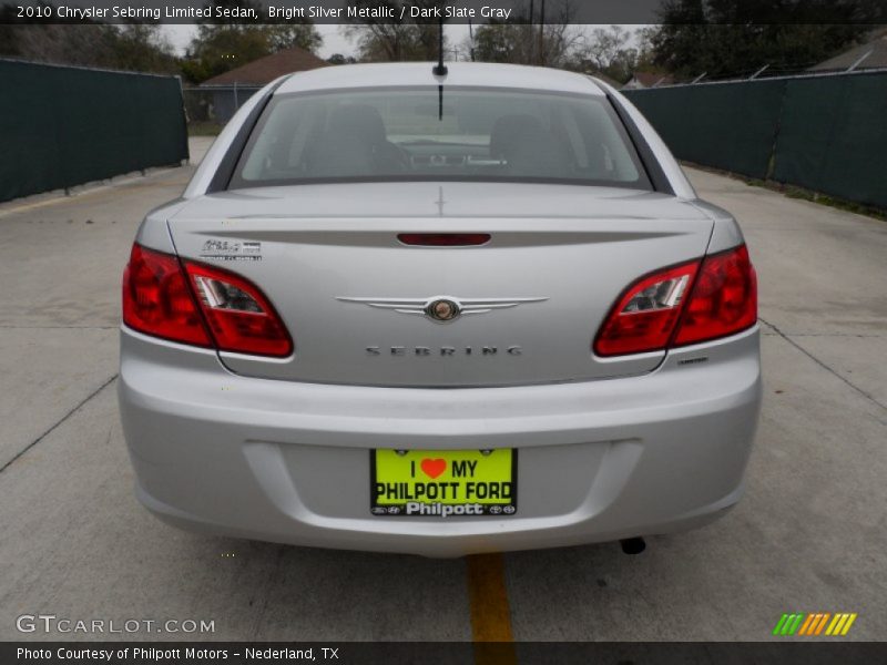 Bright Silver Metallic / Dark Slate Gray 2010 Chrysler Sebring Limited Sedan