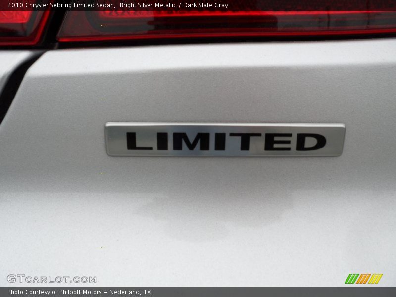 Bright Silver Metallic / Dark Slate Gray 2010 Chrysler Sebring Limited Sedan