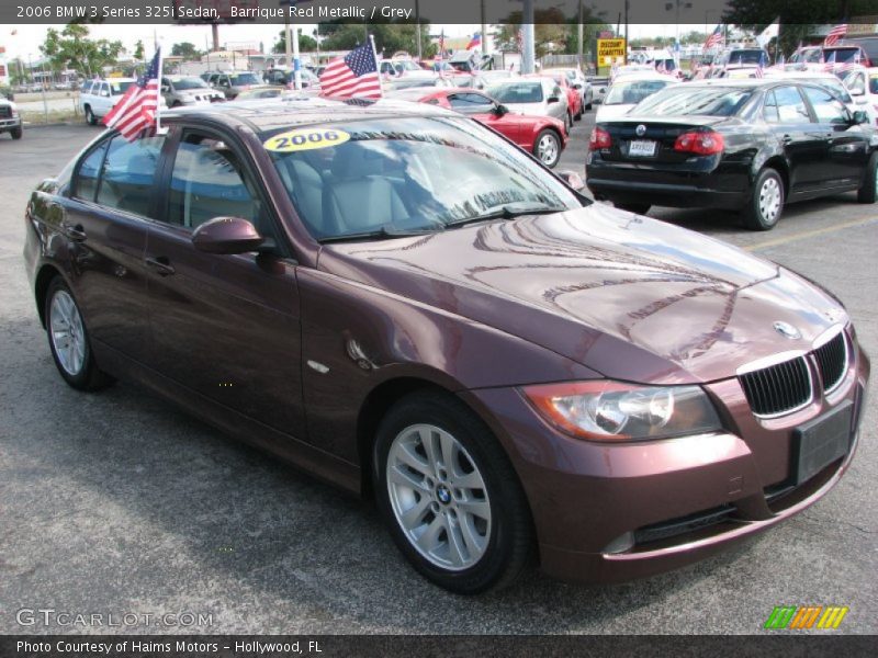 Barrique Red Metallic / Grey 2006 BMW 3 Series 325i Sedan