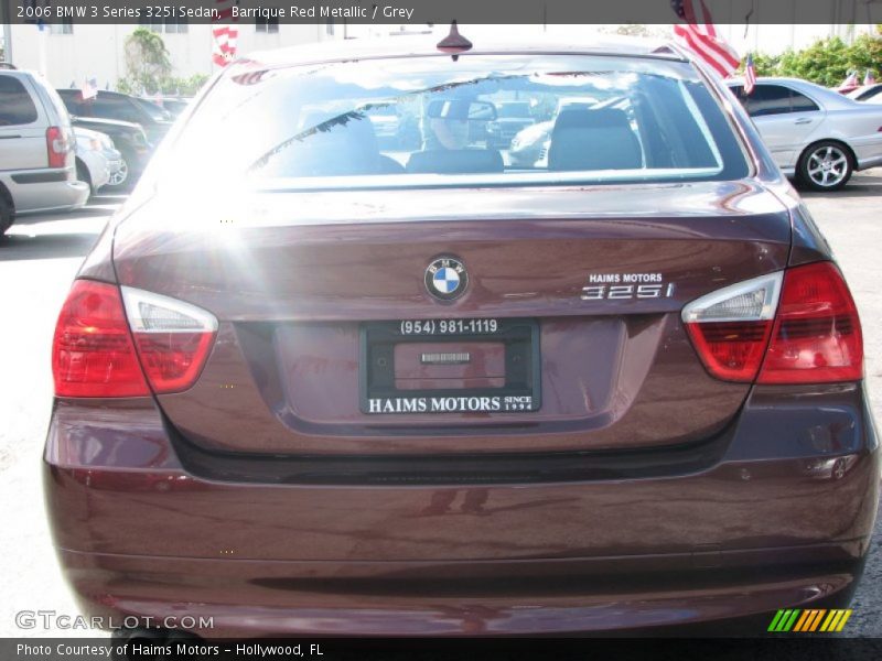 Barrique Red Metallic / Grey 2006 BMW 3 Series 325i Sedan