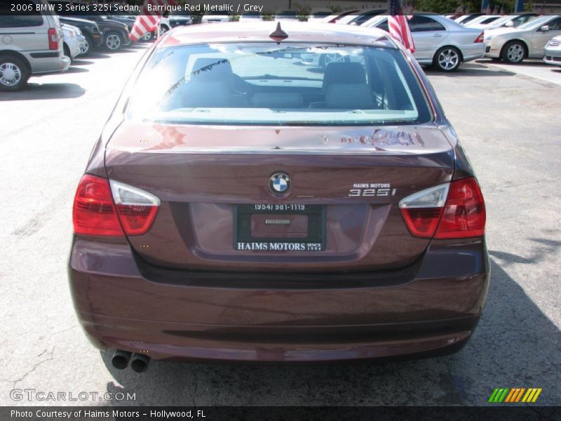 Barrique Red Metallic / Grey 2006 BMW 3 Series 325i Sedan