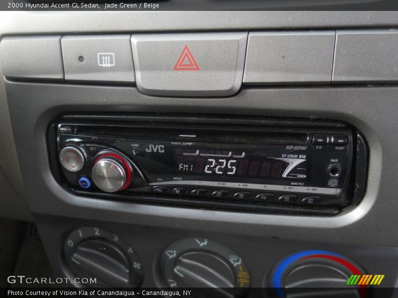 Jade Green / Beige 2000 Hyundai Accent GL Sedan