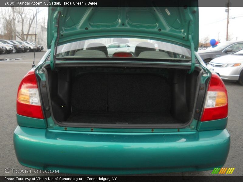 Jade Green / Beige 2000 Hyundai Accent GL Sedan