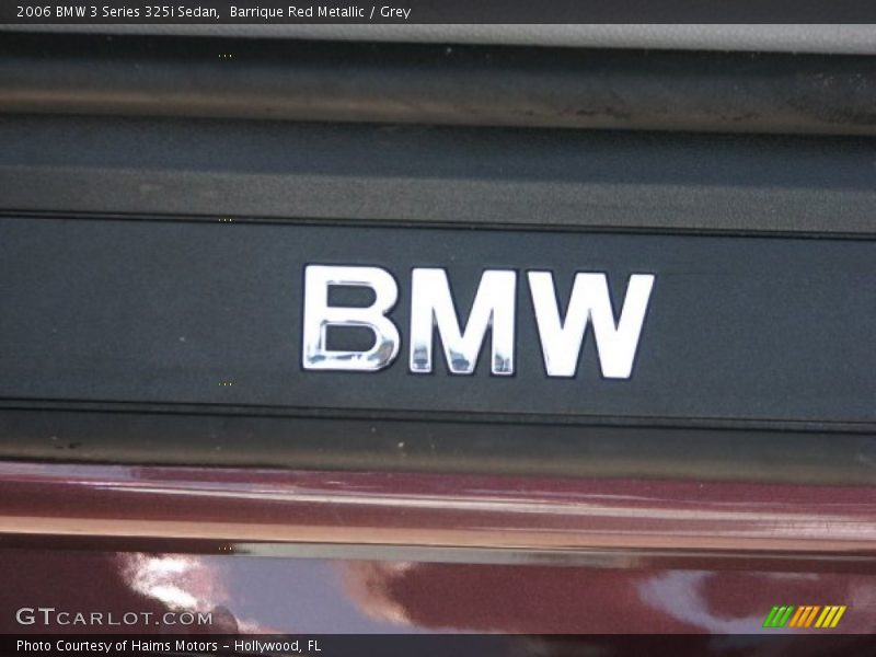 Barrique Red Metallic / Grey 2006 BMW 3 Series 325i Sedan