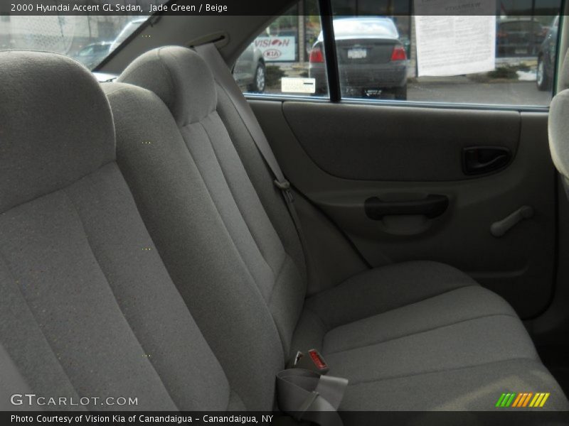 Jade Green / Beige 2000 Hyundai Accent GL Sedan