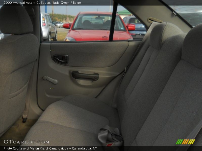 Jade Green / Beige 2000 Hyundai Accent GL Sedan