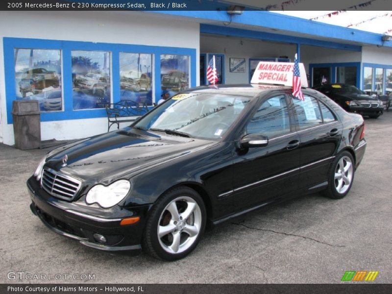 Black / Black 2005 Mercedes-Benz C 230 Kompressor Sedan