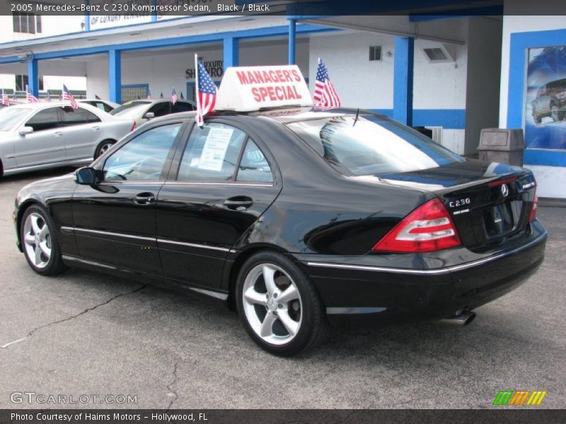 Black / Black 2005 Mercedes-Benz C 230 Kompressor Sedan
