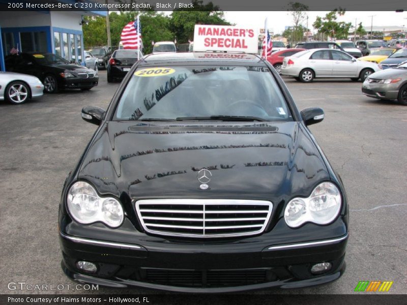 Black / Black 2005 Mercedes-Benz C 230 Kompressor Sedan
