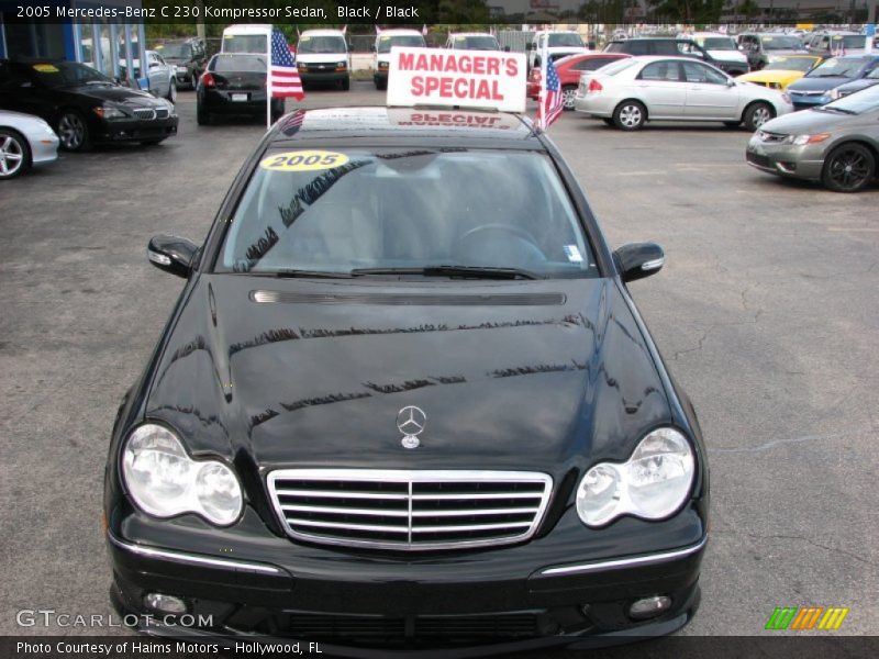 Black / Black 2005 Mercedes-Benz C 230 Kompressor Sedan